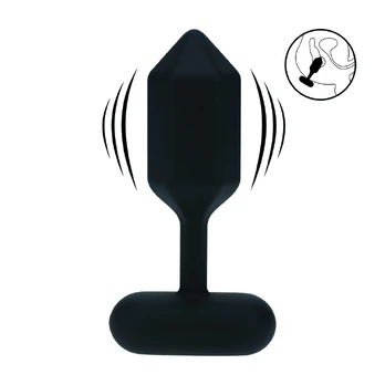 LEVELZ Hexagonal Silicone Anal Plug S Black - Vibrating, Rechargeable