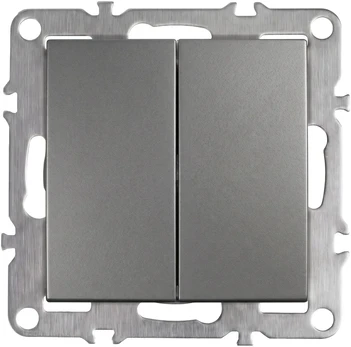 Toolight Dvigubas Jungiklis Oste Jnh007-w Pilkas