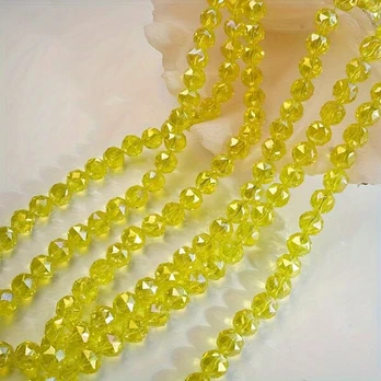 Karoliukai, yellow 10mm about 60pcs