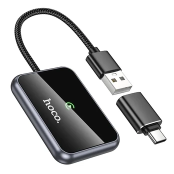 Belaidės CarPlay adapter Hoco USB A / USB C HU1 juodas