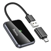 Belaidės CarPlay adapter Hoco USB A / USB C HU1 juodas kaina