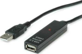 USB Value VALUE adapteris Aktyvus USB 2.0 ilgintuvas, juodas, 30 m