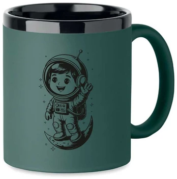 Graviruotas puodelis "He is an astronaut"