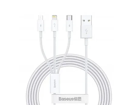 Kabelis Baseus 3w1 USB - Lightning / USB Type C / micro USB (3,5 A / 480 Mbps) 1,5 m CAMLTYS-02