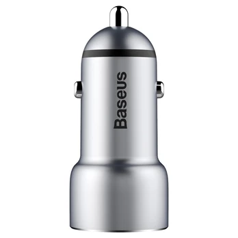 Metalinis automobilinis įkroviklis 2xUSB BASEUS 3.4A