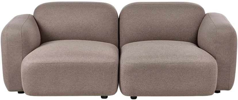 Beliani Trivietė sofa AFOSS smėlio ir pilkos spalvos