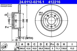 ATE 24.0112-0216.1 Brake Disc kaina