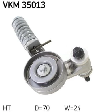 diržo įtempiklis, V formos rumbuotas diržas SKF VKM 35013
