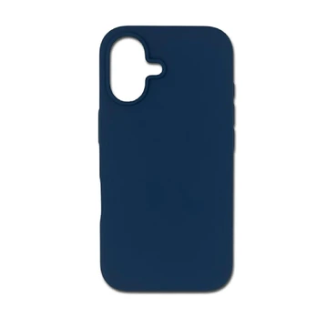 Riff Slim Soft Silicone Soft Back Cover Case for Apple iPhone 16 Dark blue