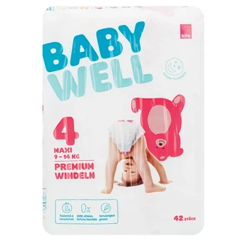 Sauskelnės BABYWELL MAXI 4 dydis, 42 vnt.