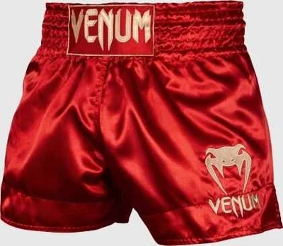 Muay Thai šortai Venum Classic - Bordo/Gold