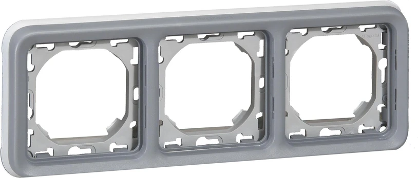 Legrand PLEXO55 Trigubas horizontalus pilkas rėmelis (069687)