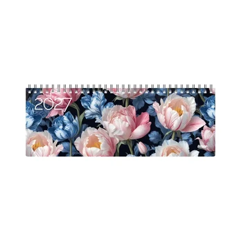 Kalendorius MEMO Tulips 2027, 290 x 110 mm, kartoninis
