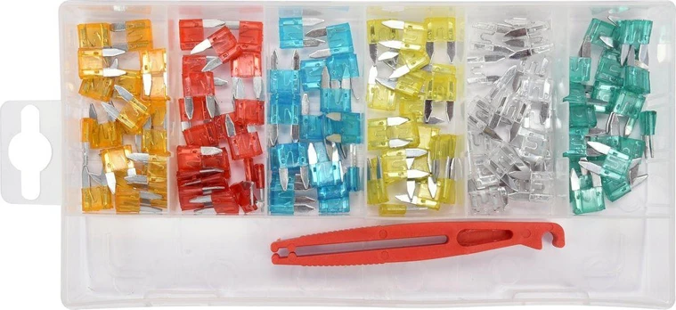 Yato mini saugiklių rinkinys, 121 elementas (YT-83143)