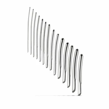 Sinner Gear 14-Piece Stainless Steel Intimate Dilator Set, 0.4-1.7 cm