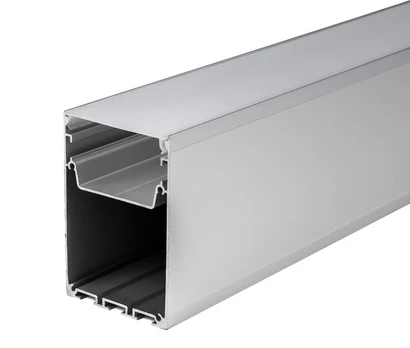 LED paviršinis profilis, baltas, 2m, su dangteliu ir montavimo priedais
