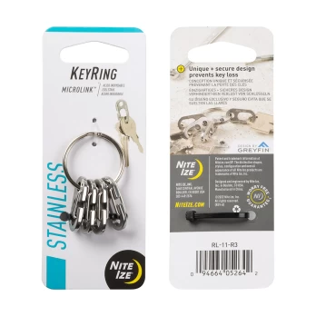 Nite Ize - KeyRing MicroLink plieninis raktų pakabukas - RL-11-R3