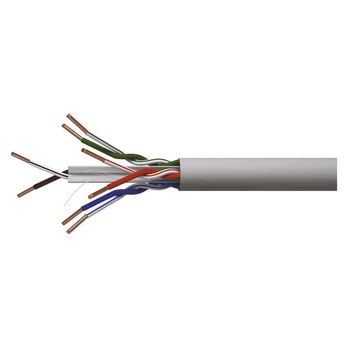 Kabelis UTP CAT6 4x2x0.55mm, viengyslis, varinis, PVC Eca