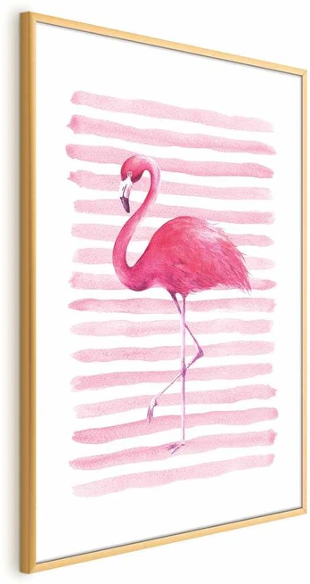 Artgeist Plakatas - Flamingo and Stripes