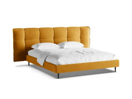 Velvet Storage Bed With Headboard, "Eric", 290x220x114 Made in Europe