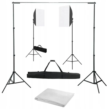 Vidaxl Fotografinis studijos rinkinys su softbox lempomis ir