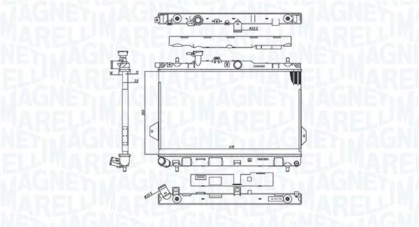 Radiatorius, variklio aušinimas MAGNETI MARELLI 350213110400