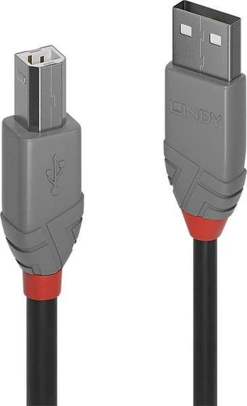 KABELAS USB2 A-B 7.5M/ANTHRA 36676 LINDY
