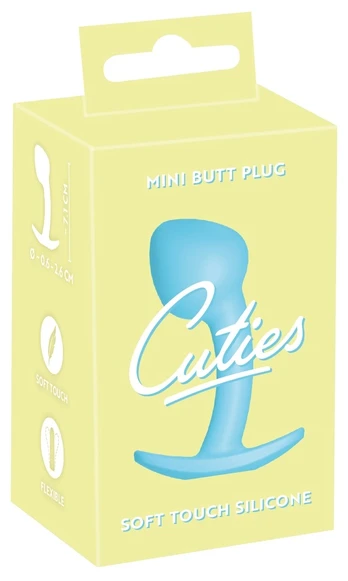 Cuties Mini analinis kaištis, silikoninis, mėlynas, 7,1 cm