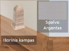 Grindjuostė termoplasto Vox, (63) argentas | Kampas SMART FLEX / IZZI, išorinis