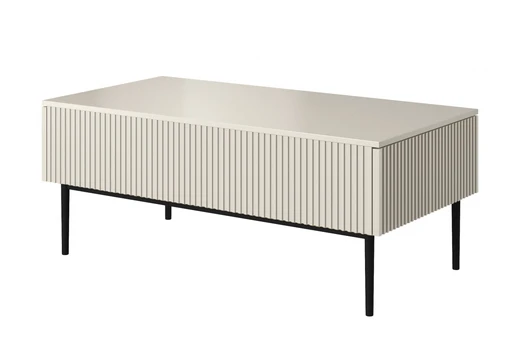 Coffee Table Nicole - Cashmere / Black Legs
