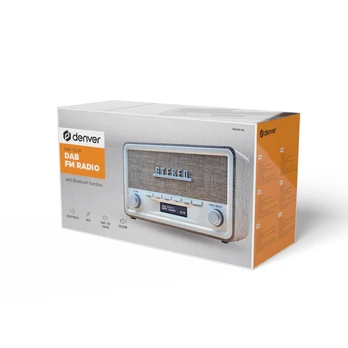 Denver DAB-18LW Digitalradio Holzoptik hell
