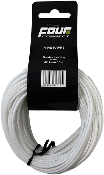 FOUR Connect 4-NS10WH6 Nylonsock Baltas 6/12mm 10m