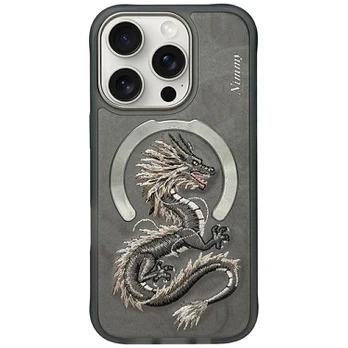Dėklas Nimmy Dragon MagSafe do iPhone 16 Pro Max pilka
