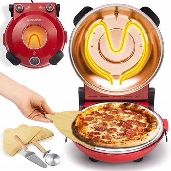 Mini orkaitė picoms NUTRICHEF NCPZTP120RD, 1200 W