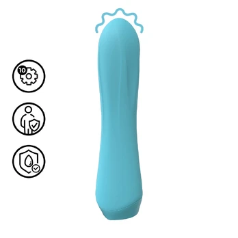 Shots Mini Vibrator Blue - Compact Rechargeable Silicone Massager