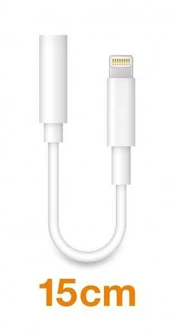 Aligator Alligator adapter Lightning / 3.5mm Jack, baltas