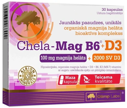 OLIMP LABS Chela-Mag B6+D3 kapsulės N30