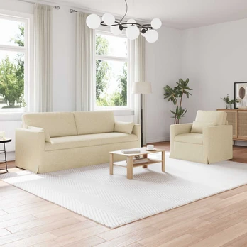 Sofa 2 pcs Kreminė 198 x 78 x 80 cm audinys