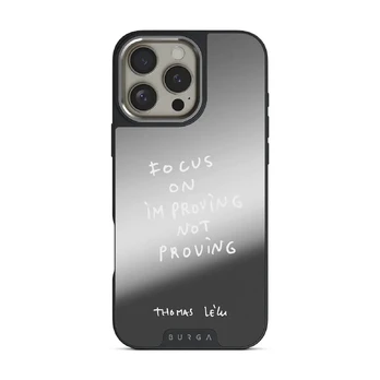 Focus On - iPhone 16 Pro Max Case, Elite Mirror Dark (MagSafe) / Silver