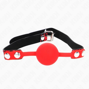 KINK Silicone Ball Gag Model 2 Black 4cm - Adjustable 60x2cm Strap