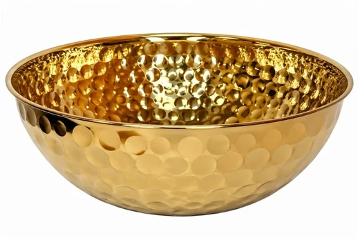 Metalinis serviravimo dubuo auksinis 22 cm