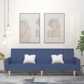 Dvivietė sofa-lova, mėlynos spalvos, audinys kaina