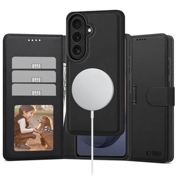 Dėklas Tech-Protect Wallet MagSafe Samsung Galaxy S26 MATINIS Juodas