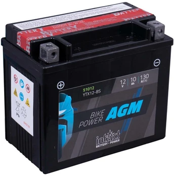 Akumuliatorius IntAct YTX12-BS, 12 V, 10 Ah, 130 A