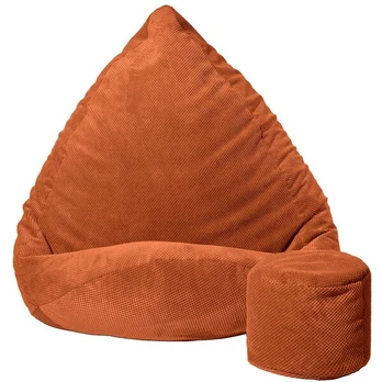 Sėdmaišis su pufu Mega Dot Velour M, oranžinis