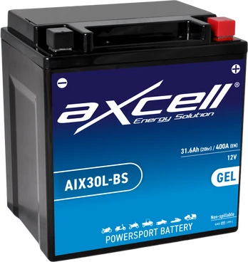 Akumuliatorius Axcell 30 Ah GEL 12V 400A 166x126x173mm