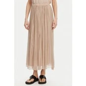 ViCOLO Midi sijonas TD0022 Smėlio Regular Fit