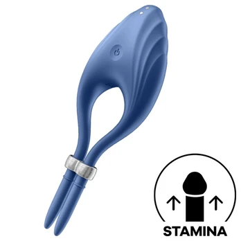 SATISFYER - DUELIST VIBRATOR RING MĖLYNAS