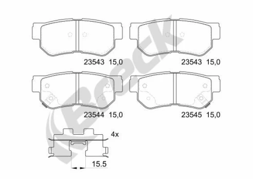 BRECK 23543 00 704 10 Brake pad set
