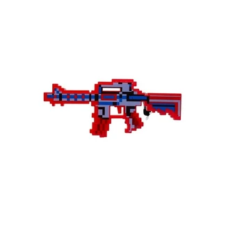 Minecraft stiliaus karinis automatas - raudonas